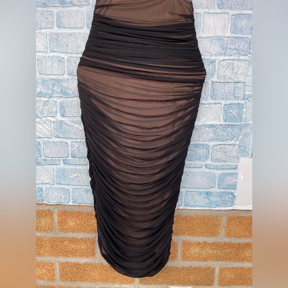 House of CB Tibi Black Cutout Ruched Midi
Dress large - Picture 7 of 16